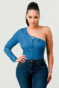 Athina Denim body Suit - ATHINA