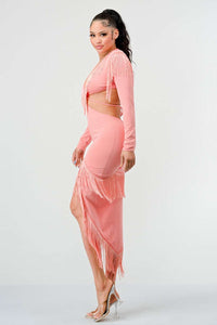 Blush Tassel Temptation Dress - ATHINA