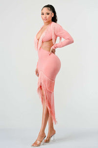 Blush Tassel Temptation Dress - ATHINA