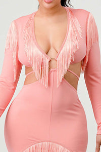 Blush Tassel Temptation Dress - ATHINA