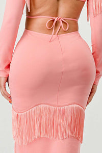 Blush Tassel Temptation Dress - ATHINA