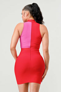 Duo Chroma Bandage Dress - ATHINA