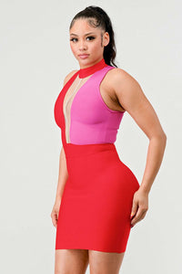 Duo Chroma Bandage Dress - ATHINA