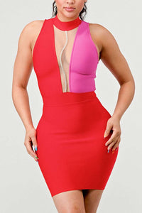 Duo Chroma Bandage Dress - ATHINA