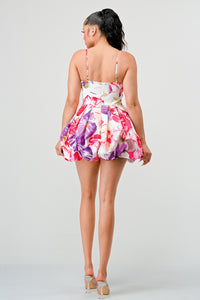 Floral Bubble Mini Dress - ATHINA