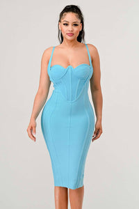 sweetheart silhouette bandage dress