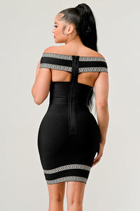 Zipper Back Elegance Bandage Dress