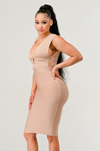 NATURALLY CHIC BANDAGE DRESS - ATHINA