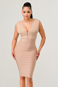 NATURALLY CHIC BANDAGE DRESS - ATHINA