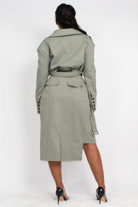 Cut Out Trench Coat - ATHINA