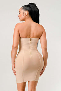 Bejeweled Contour Bandage Dress - ATHINA