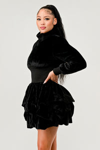 Merry Go Around Ruffle long sleeve dress - ATHINA