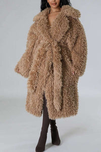 Blush Snowfall Fur Winter Heavy Jacket - ATHINA