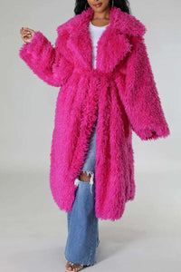 Blush Snowfall Fur Winter Heavy Jacket - ATHINA