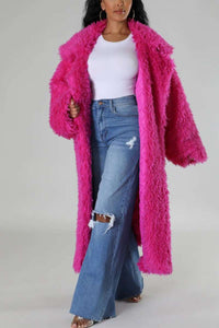 Blush Snowfall Fur Winter Heavy Jacket - ATHINA