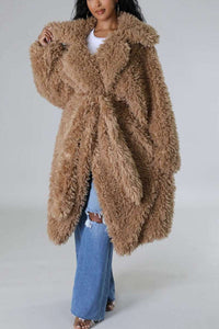 Blush Snowfall Fur Winter Heavy Jacket - ATHINA