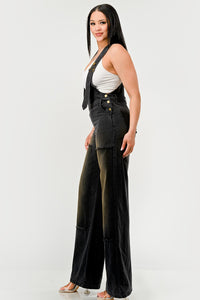 Urban Noir Denim Overalls Black Jumpsuit - ATHINA