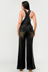 Urban Noir Denim Overalls Black Jumpsuit - ATHINA