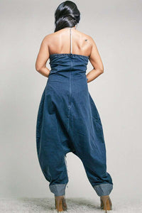 Denim Patchwork Bandeau Jumpsuit | ETIMATED SHIPPING DATE (05/10/2024) - ATHINA