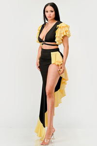 Sunset Ruffle Glamour Gown - ATHINA