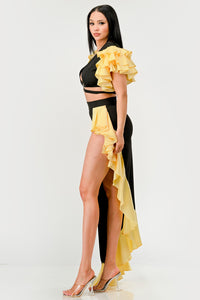 Sunset Ruffle Glamour Gown - ATHINA