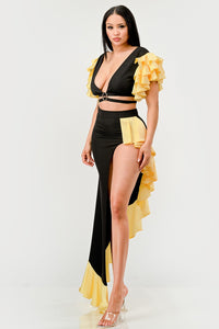 Sunset Ruffle Glamour Gown - ATHINA