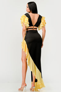 Sunset Ruffle Glamour Gown - ATHINA