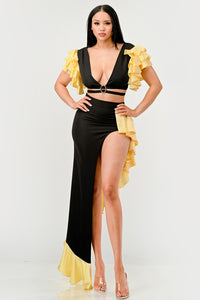 Sunset Ruffle Glamour Gown - ATHINA