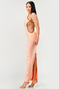 Peaches and Cream Infinity Gown Bandage dress | ESTIMATED SHIPPING DATE (04/30/2024) - ATHINA