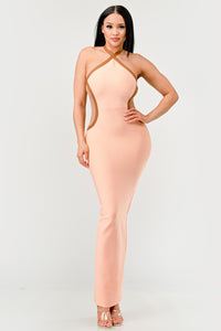 Peaches and Cream Infinity Gown Bandage dress | ESTIMATED SHIPPING DATE (04/30/2024) - ATHINA