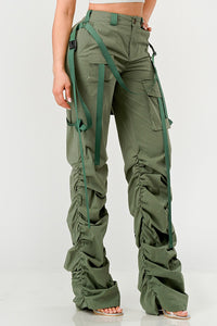 Ruched Utility Elegance Pants | ESTIMATED SHIPPING DATE (04/15/2024) - ATHINA