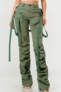 Ruched Utility Elegance Pants | ESTIMATED SHIPPING DATE (04/15/2024) - ATHINA