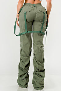 Ruched Utility Elegance Pants | ESTIMATED SHIPPING DATE (04/15/2024) - ATHINA