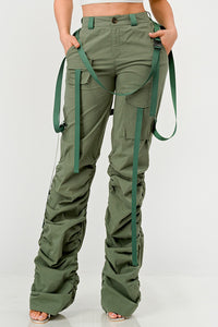 Ruched Utility Elegance Pants | ESTIMATED SHIPPING DATE (04/15/2024) - ATHINA