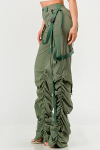 Ruched Utility Elegance Pants | ESTIMATED SHIPPING DATE (04/15/2024) - ATHINA