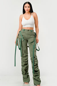 Ruched Utility Elegance Pants | ESTIMATED SHIPPING DATE (04/15/2024) - ATHINA