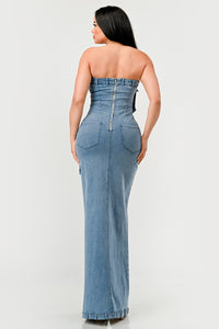 Urban Chic Denim Gown | ESTIMATED SHIPPING DATE (04/19/2024) - ATHINA