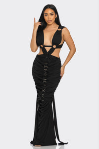 Sahara Mystique Pleated Gown | ESTIMATED SHIPPING DATE (05/30/2024) - ATHINA