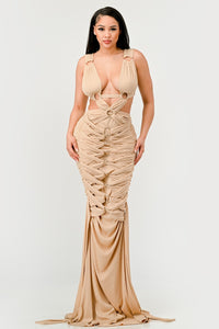 Sahara Mystique Pleated Gown | ESTIMATED SHIPPING DATE (05/30/2024) - ATHINA