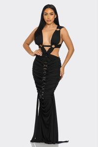 Sahara Mystique Pleated Gown | ESTIMATED SHIPPING DATE (05/30/2024) - ATHINA