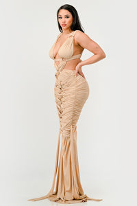 Sahara Mystique Pleated Gown | ESTIMATED SHIPPING DATE (05/30/2024) - ATHINA