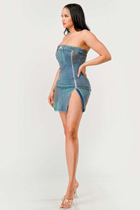 Denim Rush Hour Dress | ESTIMATED SHIPPING DATE (04/19/2024) - ATHINA