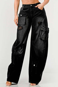 Black Taylor Washed Distressed Jean