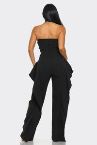 Strapless Ruffle-Detail Bustier Jumpsuit | ESTIMATED SHIPPING DATE (04/15/2024) - ATHINA