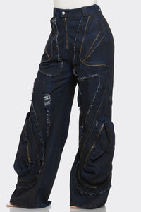 Urban Nomad Distressed Cargo Jeans | ESTIMATED SHIPPING DATE (05/16/2024) - ATHINA