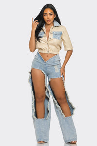 Reinvented Classic Two-Piece Denim Ensemble | ESTIMATED SHIPPING DATE (05/30/2024) - ATHINA