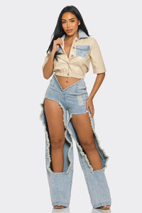 Reinvented Classic Two-Piece Denim Ensemble | ESTIMATED SHIPPING DATE (05/30/2024) - ATHINA