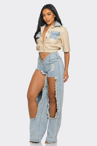 Reinvented Classic Two-Piece Denim Ensemble | ESTIMATED SHIPPING DATE (05/30/2024) - ATHINA