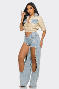 Reinvented Classic Two-Piece Denim Ensemble | ESTIMATED SHIPPING DATE (05/30/2024) - ATHINA