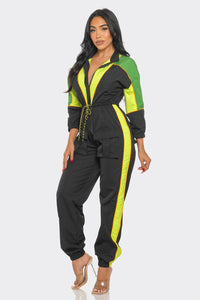 Vibrant Colorblock Utility Jumpsuit | ESTIMATED SHIPPING DATE (08/09/2024)